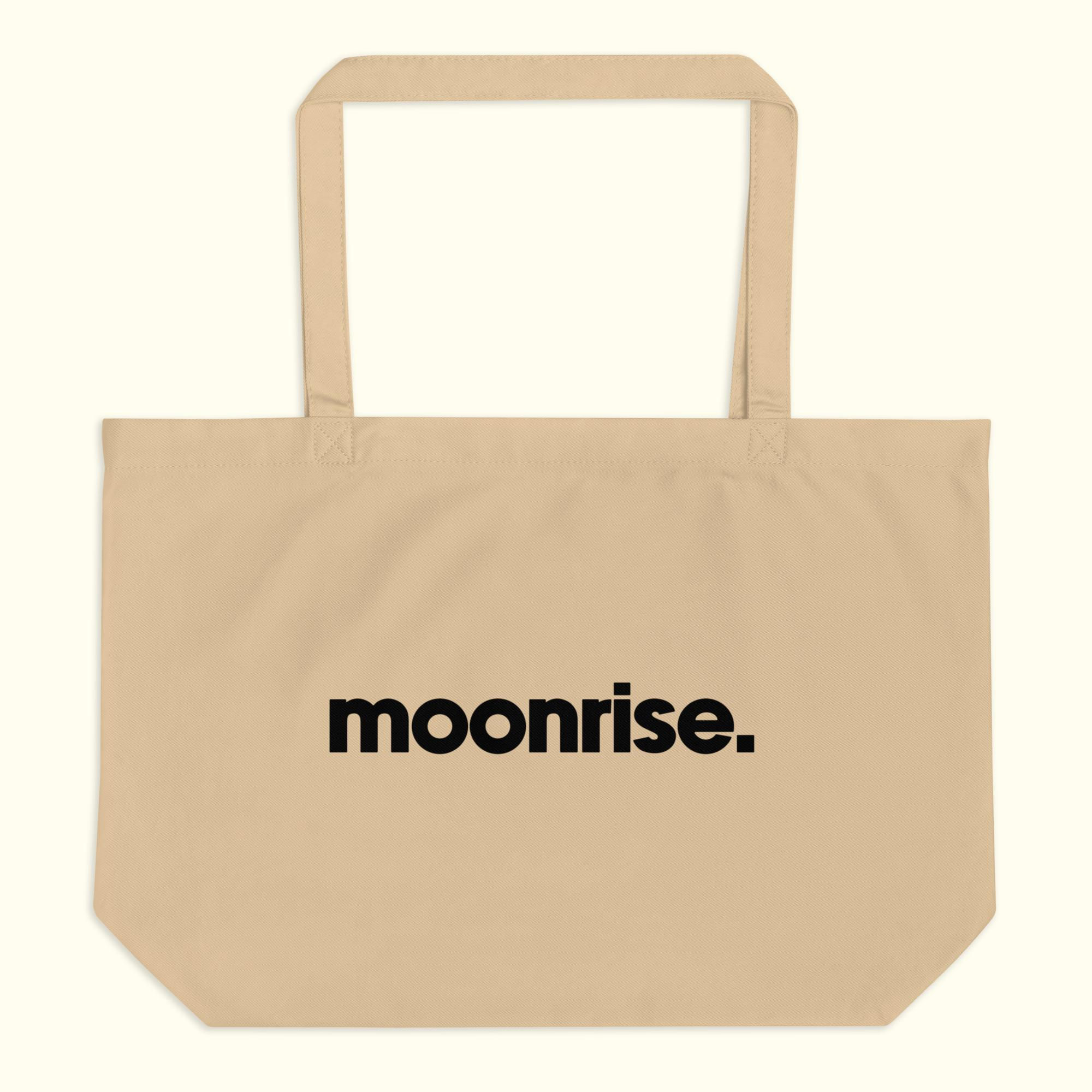 Large Organic Tote Bag (Black Logo)