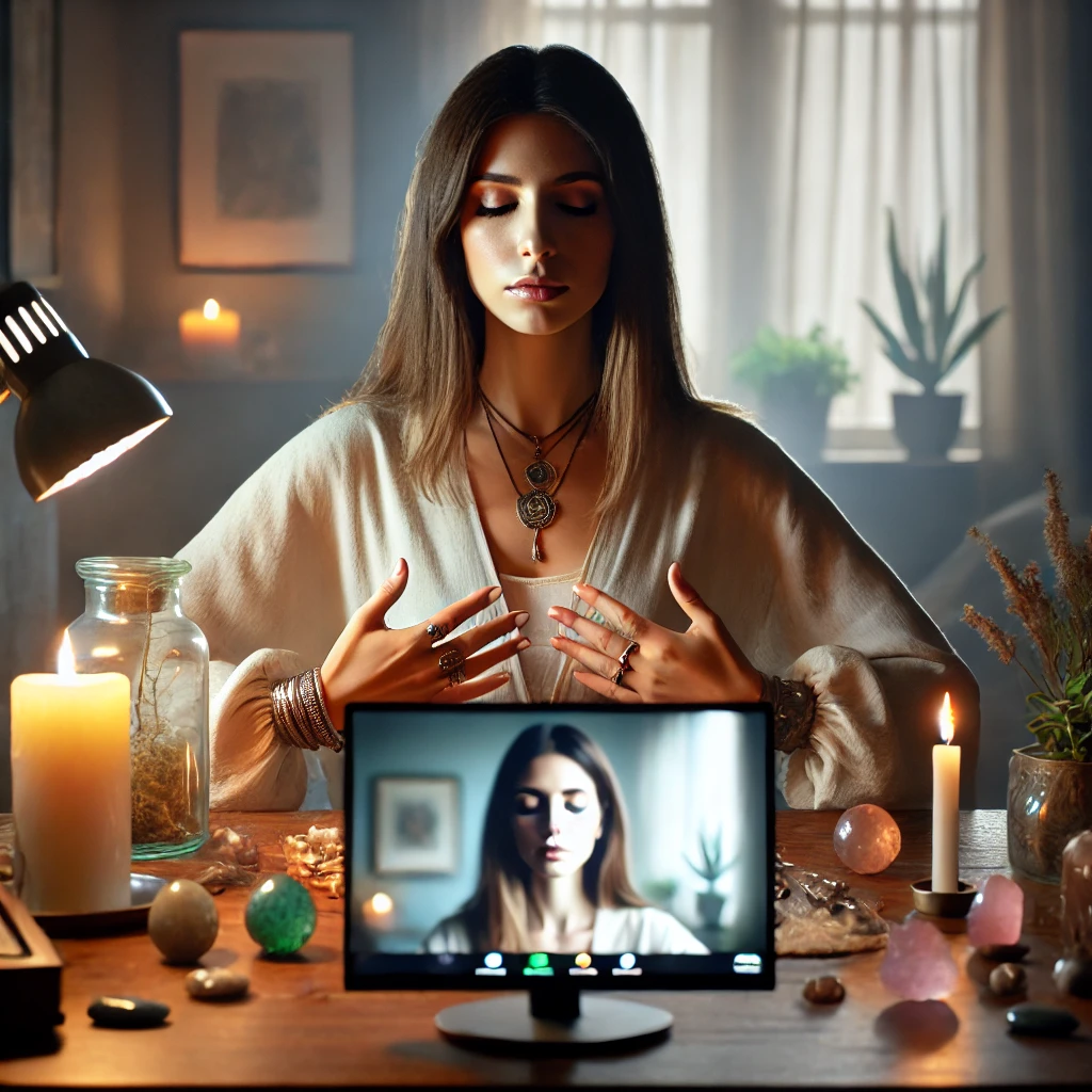 psychic healing through a zoom call