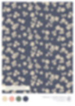 A repeating stripe pattern with blossom on branches, in deeper darker colours , ideal for wallpaper and curtains