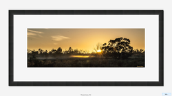 Framed with glass over