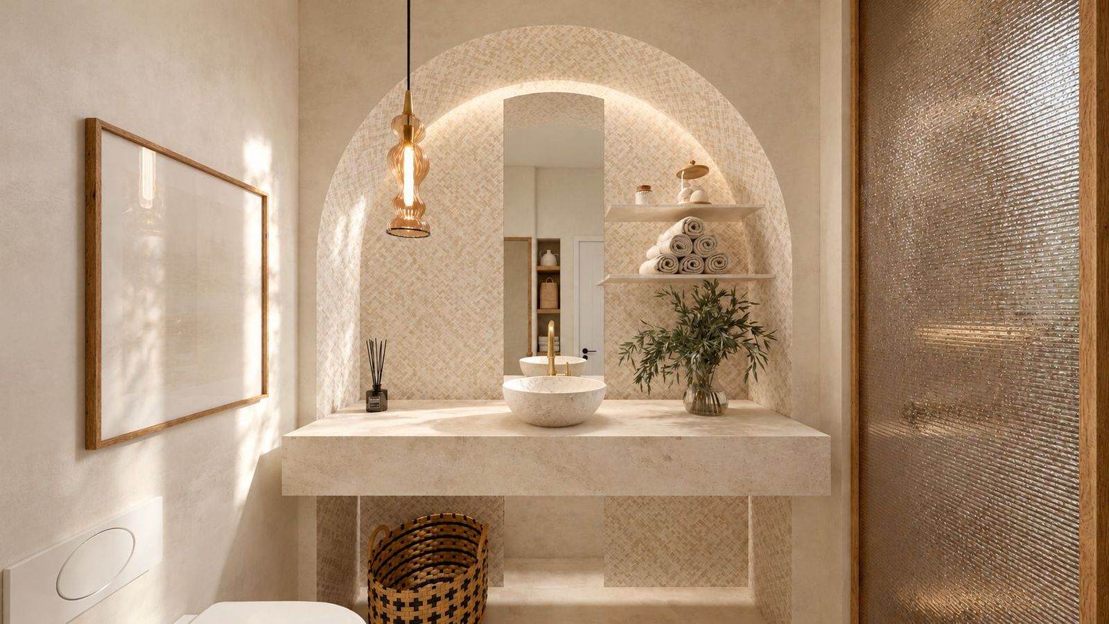 Salle d'eau sous arche