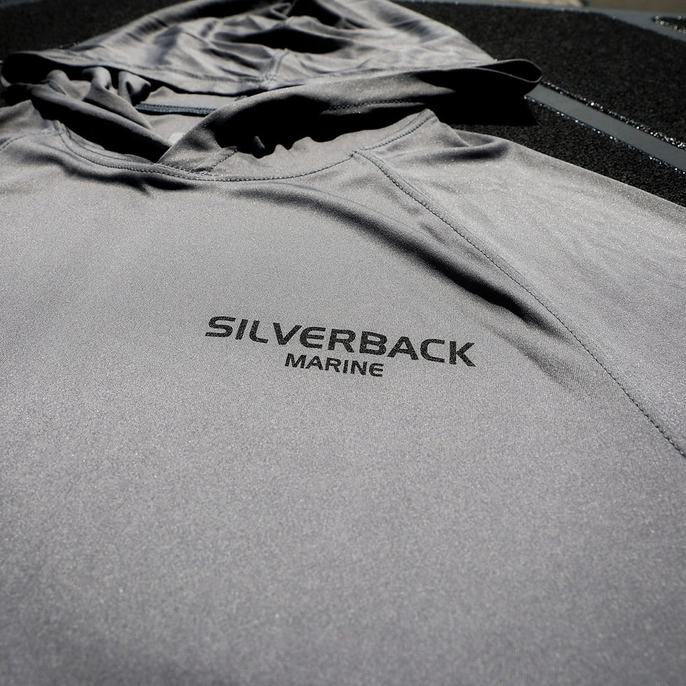 Thumbnail: Close up shot of the dark silver Silverback Lightweight Basic Hoodie