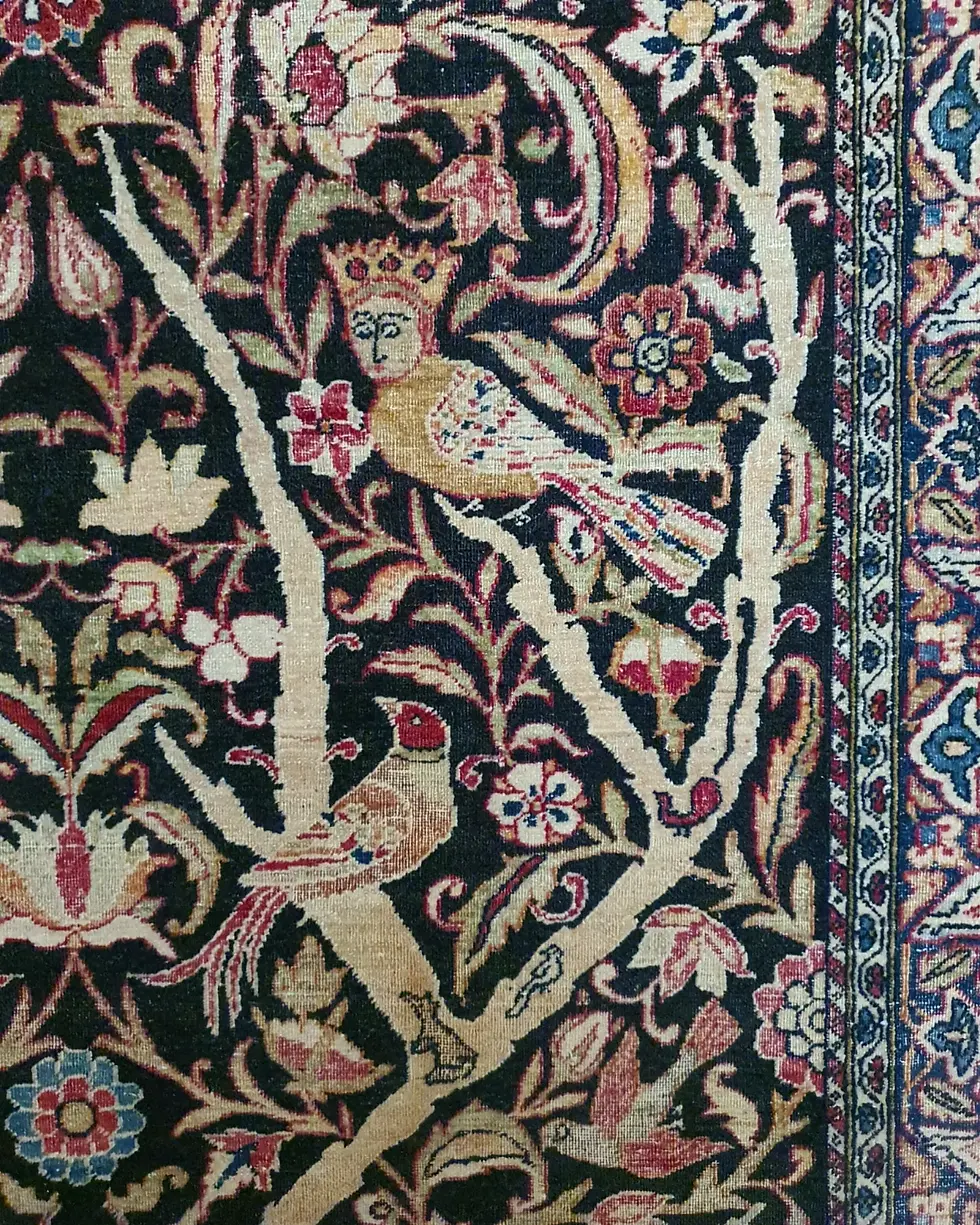 Thumbnail: Antique Kashan Pictorial Carpet Masterpiece