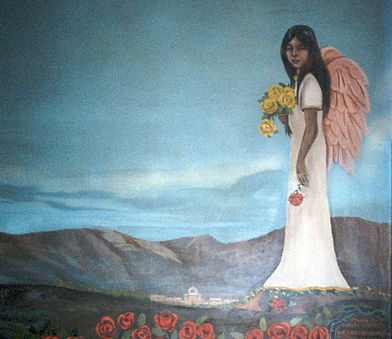 Home Page Preserve- Section of Our Lady of Guadalupe mural, Carlotta Espinoza, 1977, Denve
