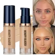 BEAUTY GLAZED 6 Color Liquid Foundation,Full Coverage, Long-Lasting, Waterproof,