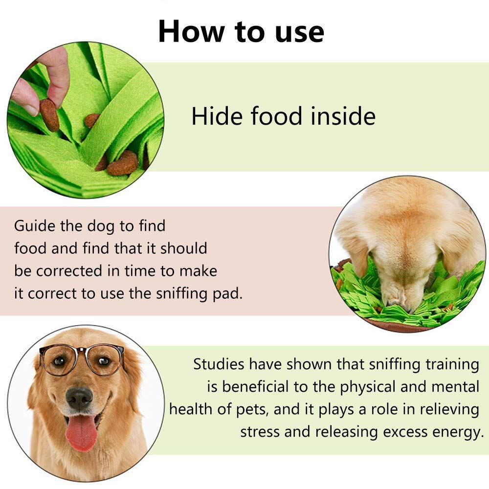 Pet Snuffle Mat for Dogs, Interactive Feed Game for Boredom, Encourages Natural 