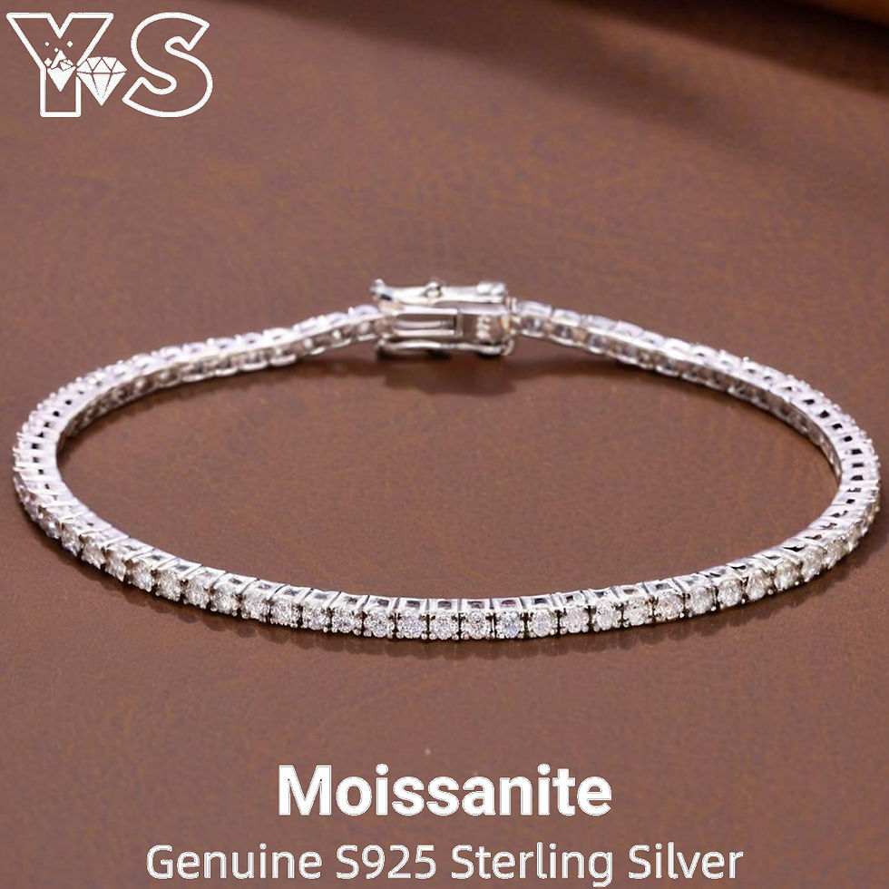 Genuine S925 Sterling Silver 0.03ct (2mm) Moissanite Tennis Bracelet for Wome
