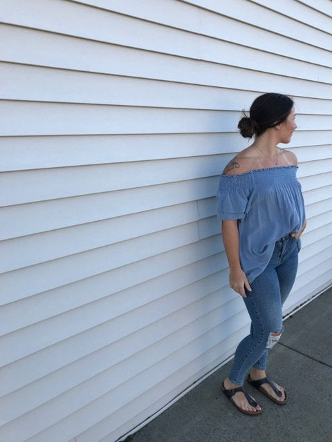 Thumbnail: Blue Gypsy Off The Shoulder Top