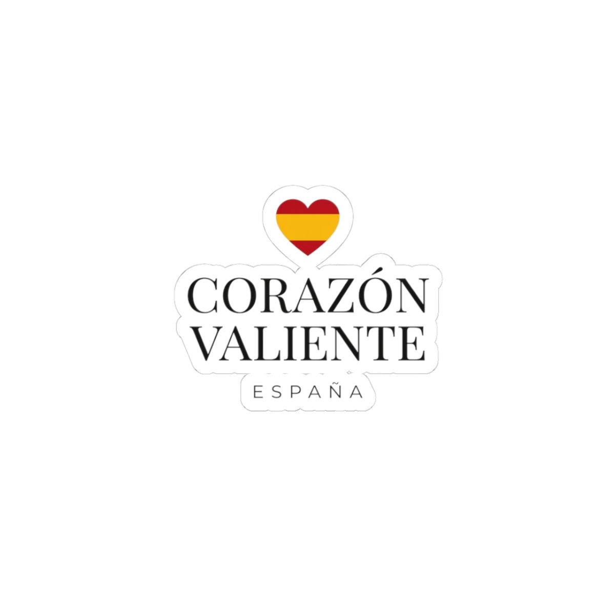 Corazón Valiente España Kiss-Cut Stickers | Spain Flag Heart, Soccer Pride