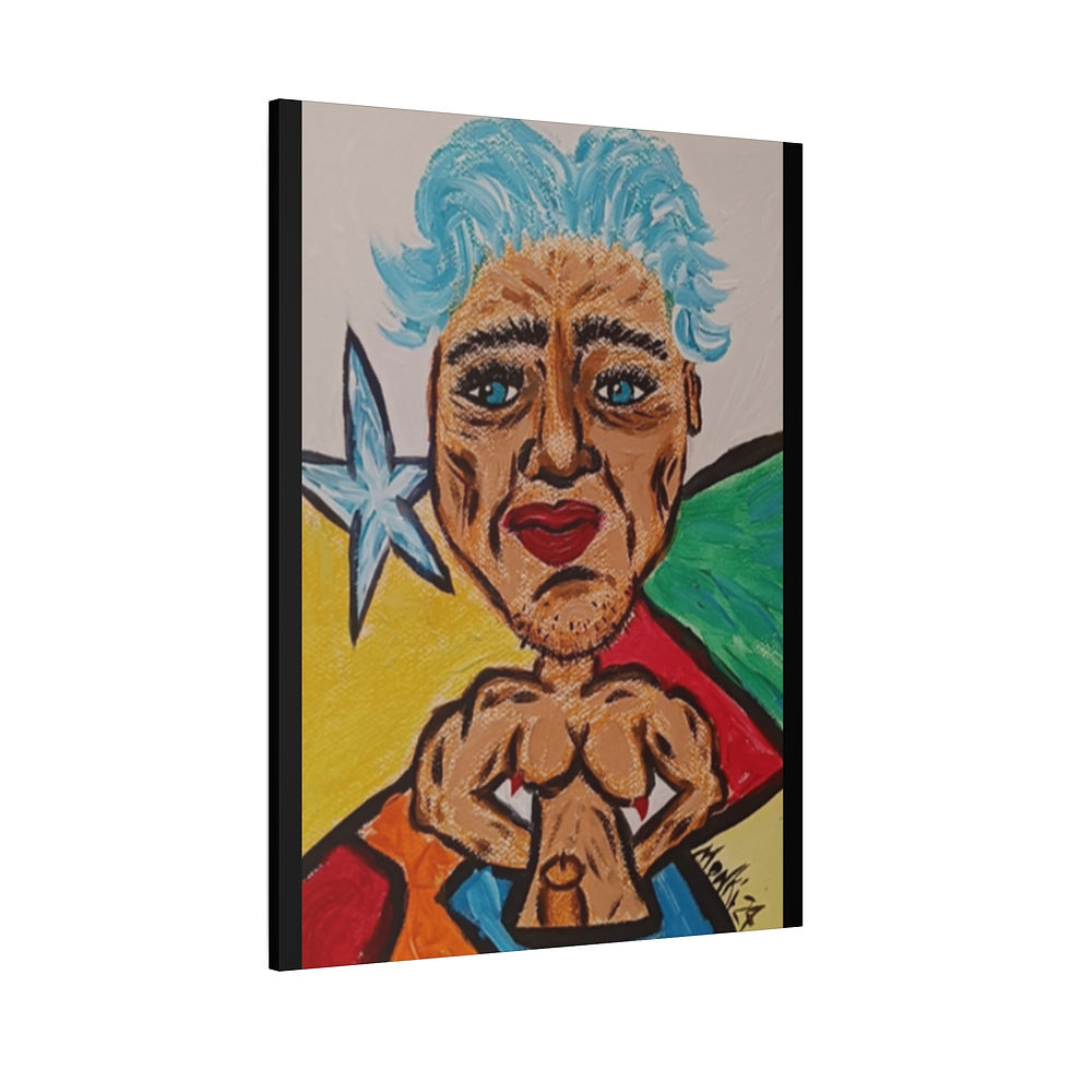 Thumbnail: The Star Michael | Pop Art Canvas Print - Colorful Expressionist Wall Art
