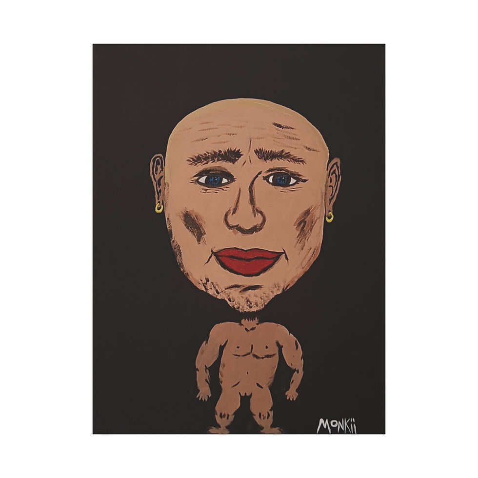 Thumbnail: "Geir" | Fantastic Canvas Art Print — Pop Art Portrait by MONKII 
