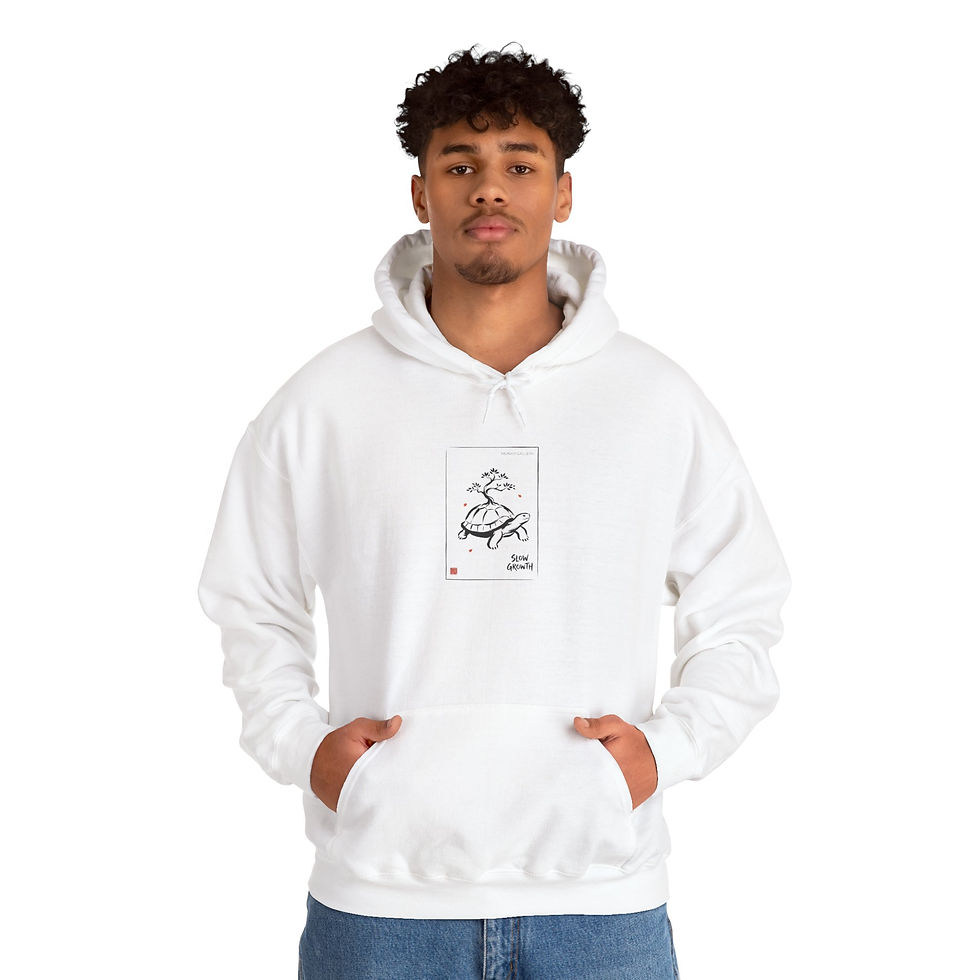 Thumbnail: Minimal Zen Turtle Hoodie — Japanese Pullover