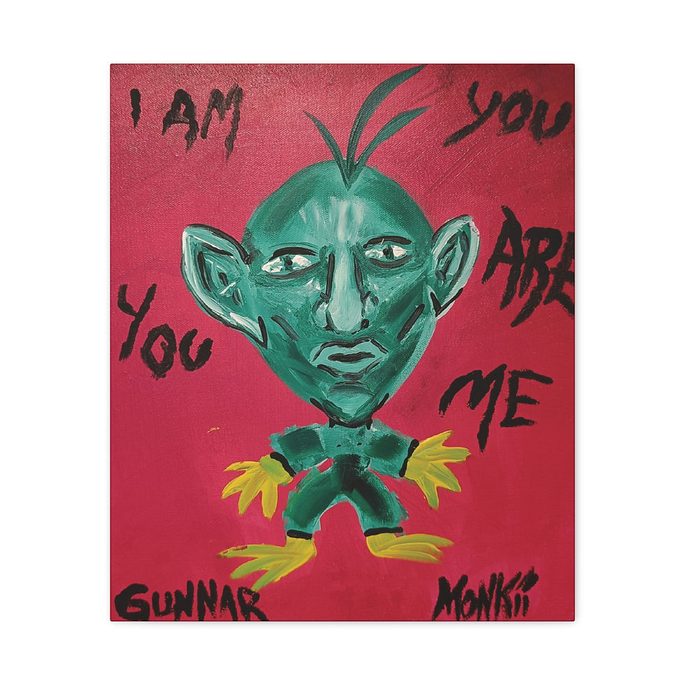 Thumbnail: "Gunnar" by MONKII | Unique Colorful Canvas Art Print — Contemporary Wall Art