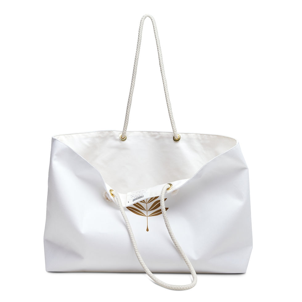 Thumbnail: Gold Leaf Weekender Bag — MONKII Beach & Travel Luxury Tote