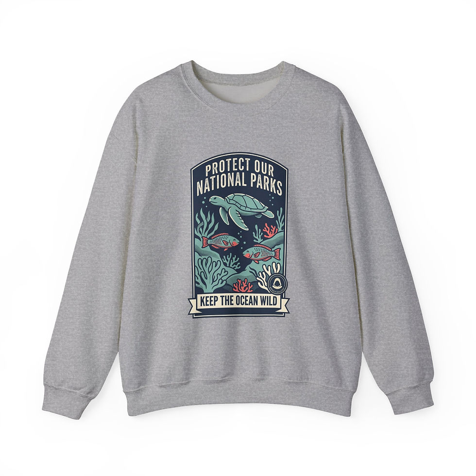 Thumbnail: Protect Our National Parks Crewneck | Vintage Marine Wildlife, Retro Outdoors