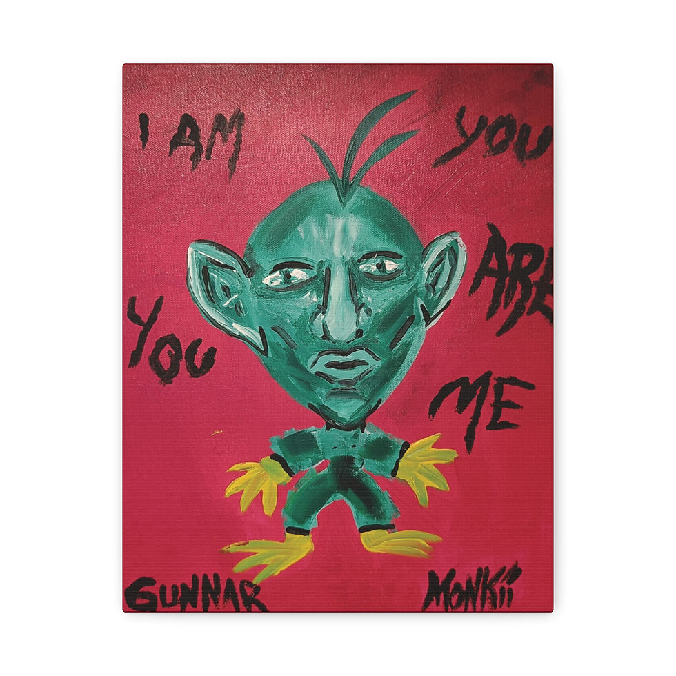 Thumbnail: "Gunnar" by MONKII | Unique Colorful Canvas Art Print — Contemporary Wall Art
