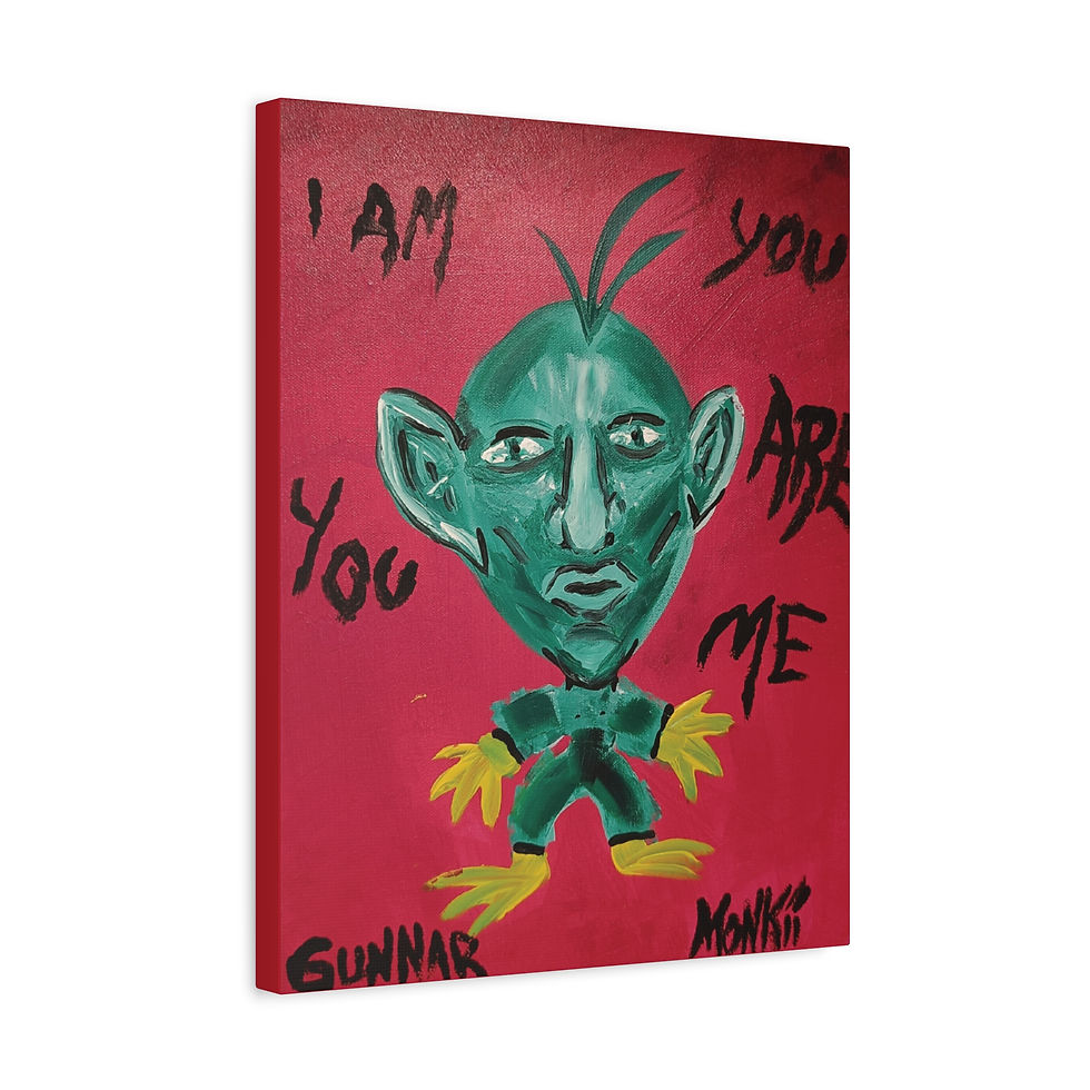 Thumbnail: "Gunnar" by MONKII | Unique Colorful Canvas Art Print — Contemporary Wall Art