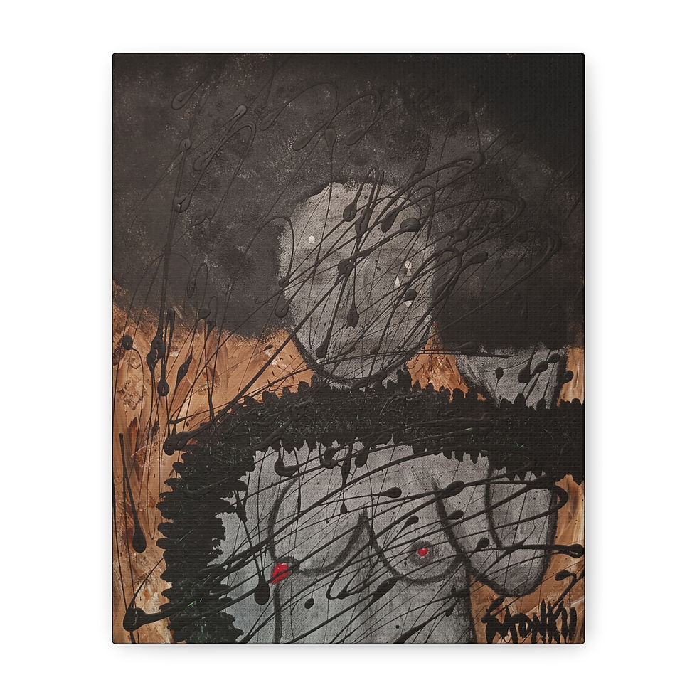Thumbnail: Amazing Contemporary Canvas Art Print — Emotional Nude Fine Art Portrait