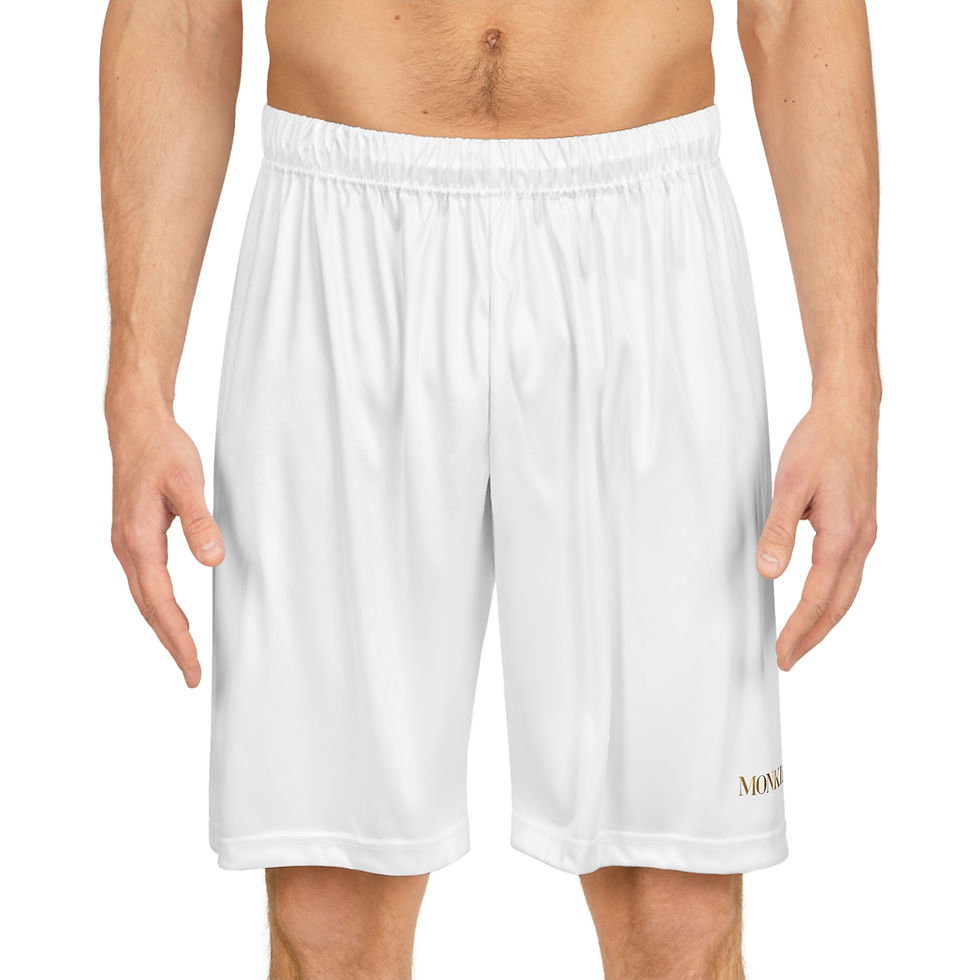Thumbnail: White Basketball Shorts — MONKII Athletic Shorts