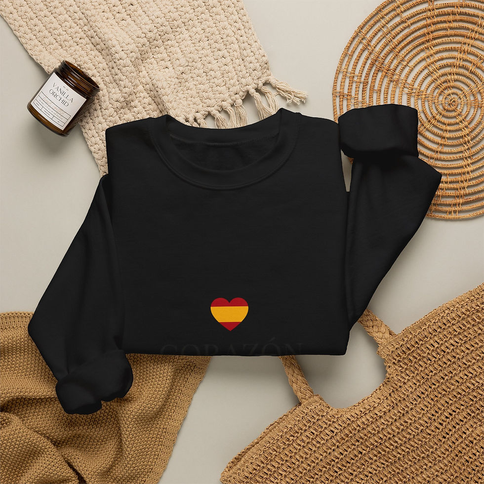 Thumbnail: Corazón Valiente España Sweatshirt | Spain Soccer Pride, Flag Heart