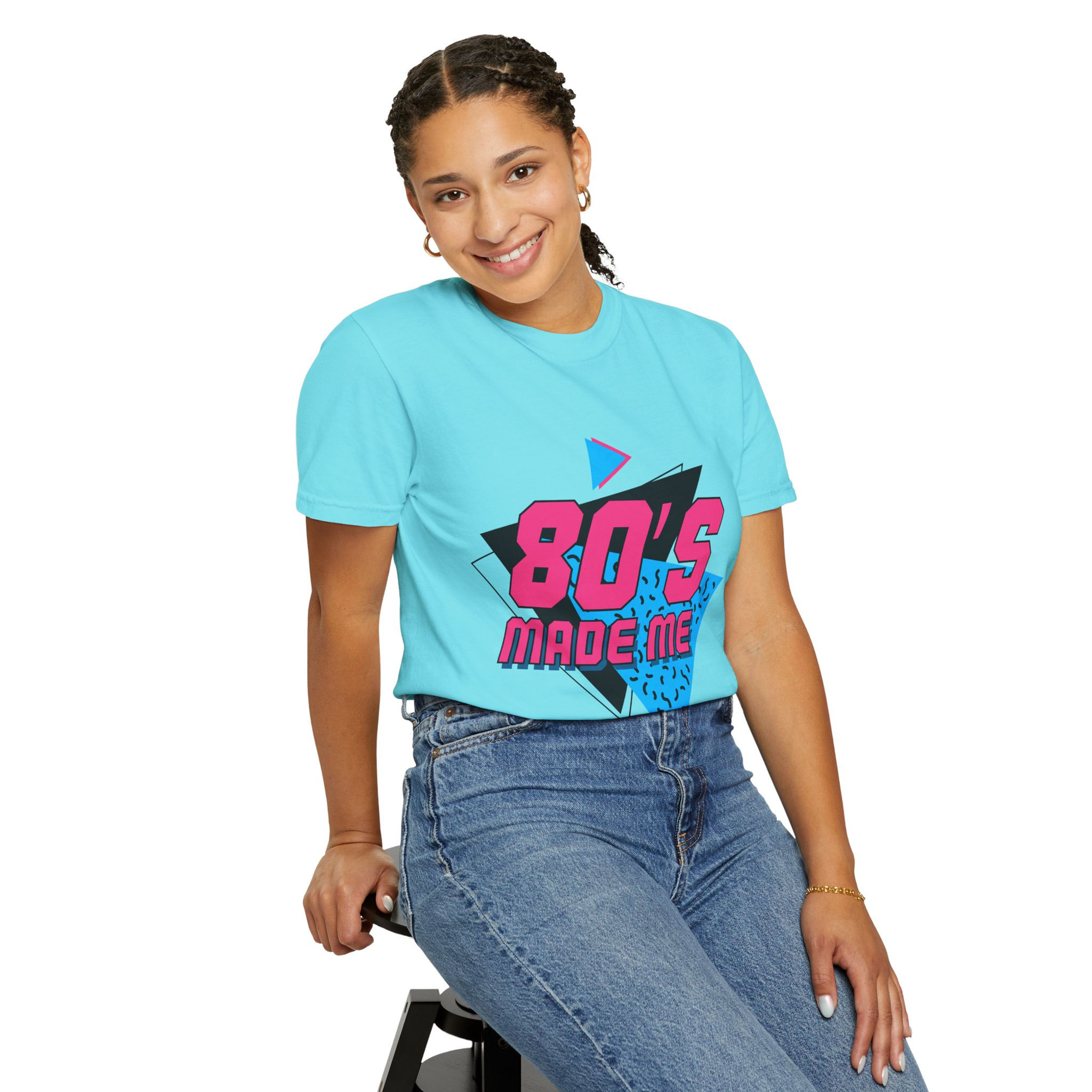 80's Made Me T-Shirt — Retro 1980s Neon Graphic Tee