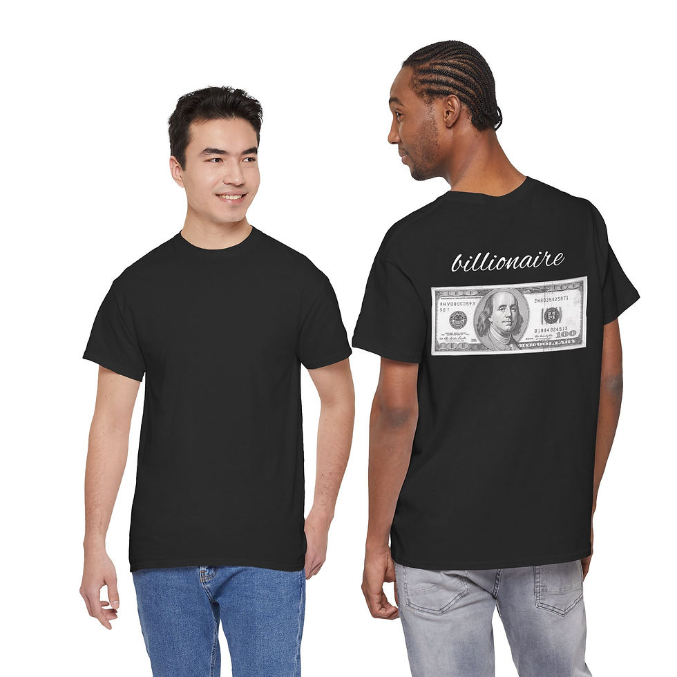 Thumbnail: Money Graphic Tee — Billionaire 100 Bill Design
