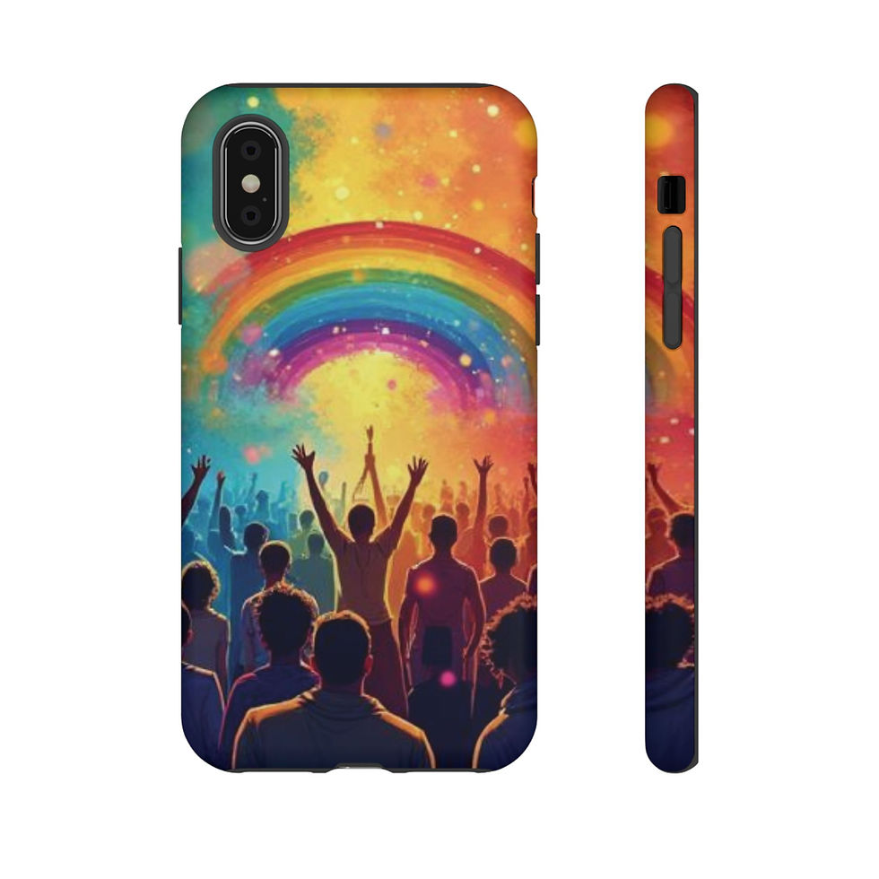 Thumbnail: Rainbow Concert Phone Case — Colorful Crowd Music Festival Phone Case