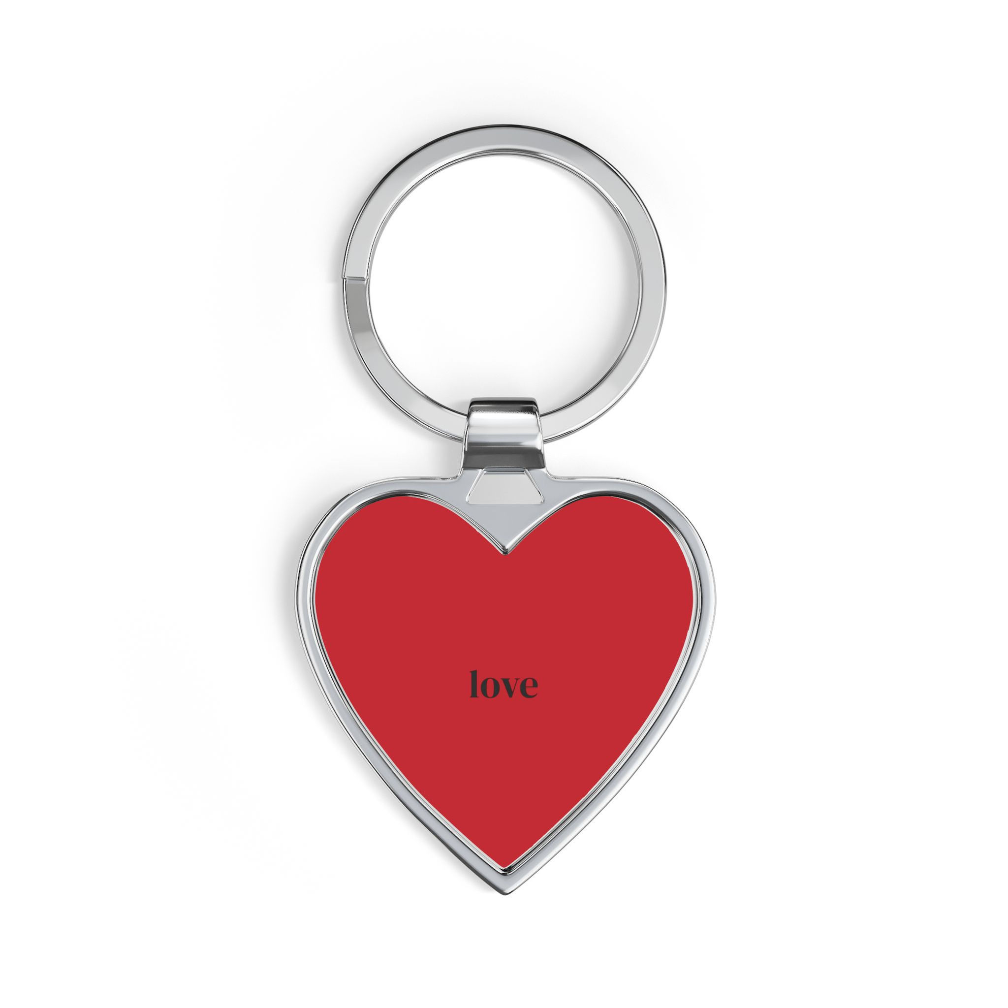 Red Heart 'love' Keychain — Romantic Valentine's & Anniversary Metal Keyring