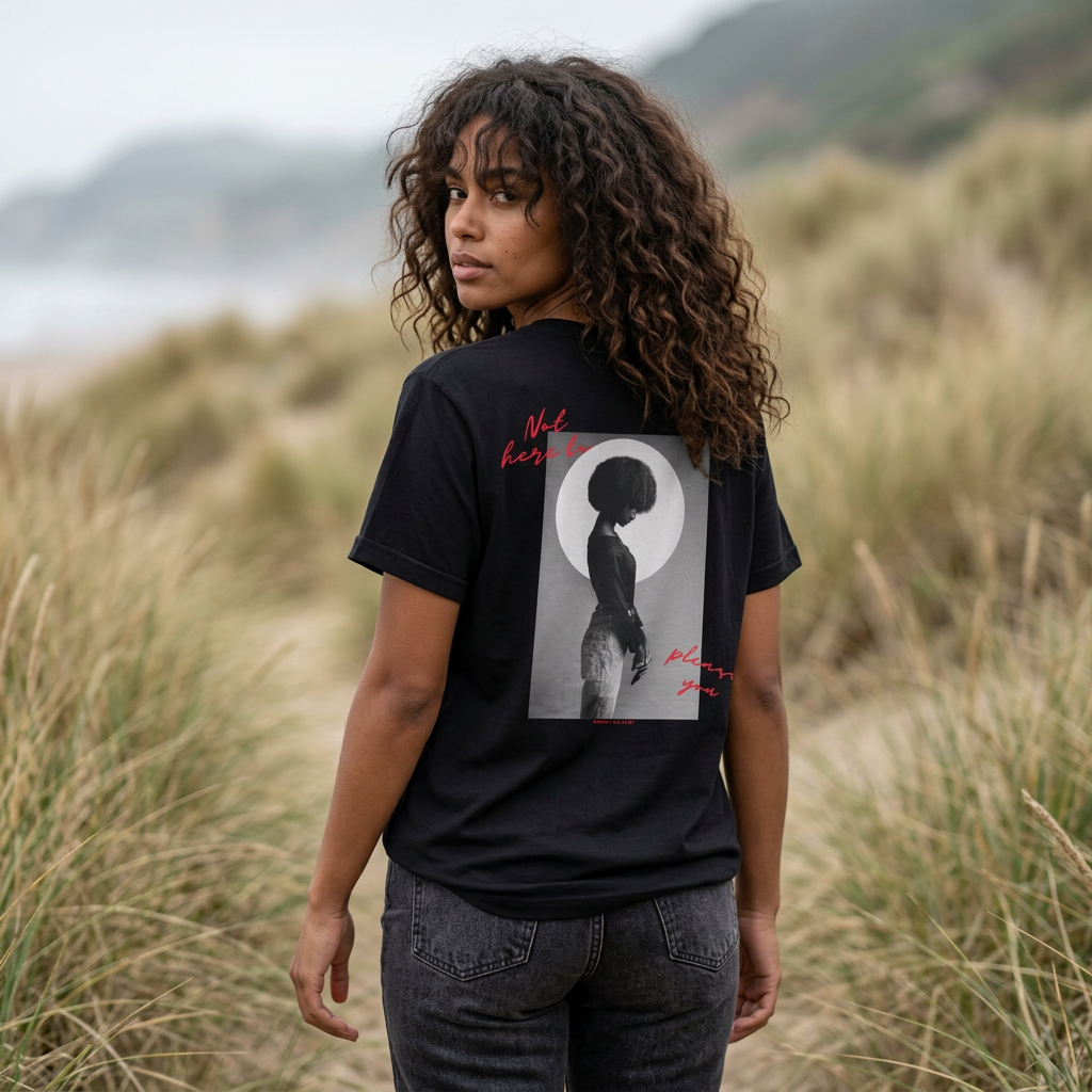 Classic Streetwear Tee — 'Not here to please you' Urban Equality Afro T-Shirt