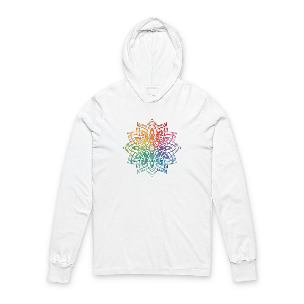MONKII Mandala Unisex Hoodie | White Sweatshirt