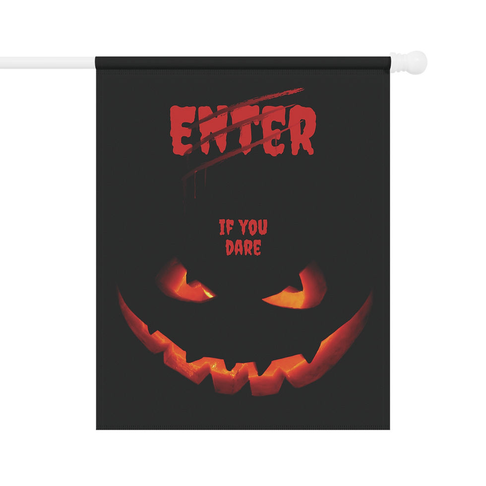 Thumbnail: 'Enter If You Dare' House Banner – Halloween Jack-o'-Lantern Garden Decor