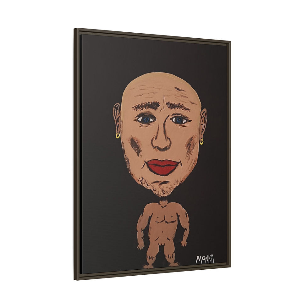 Thumbnail: 'Geir' Framed Matte Canvas Art Print — Pop Art Portrait by MONKII
