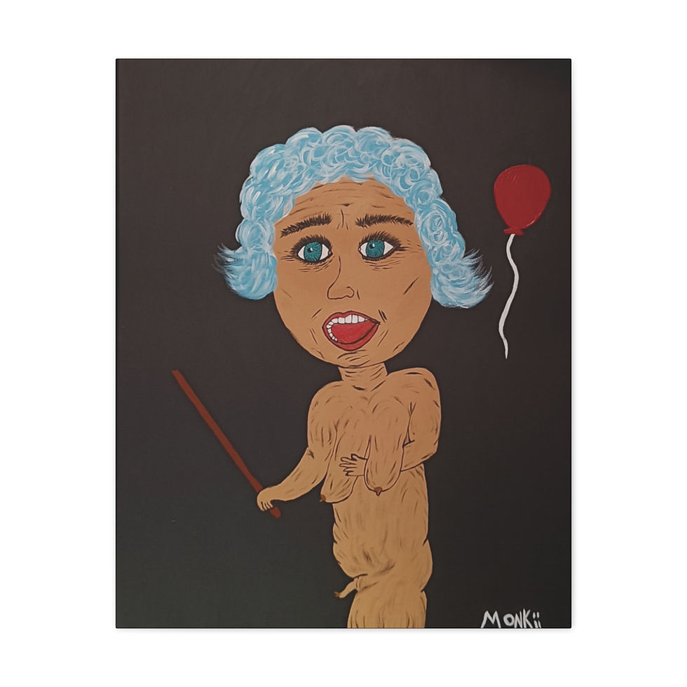 Thumbnail: "Anna - Deranged Fun"  Canvas Art Print - Pop Art by MONKII