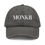 Thumbnail: Embroidered "MONKII" Distressed Dad Hat — Vintage Washed Baseball Cap