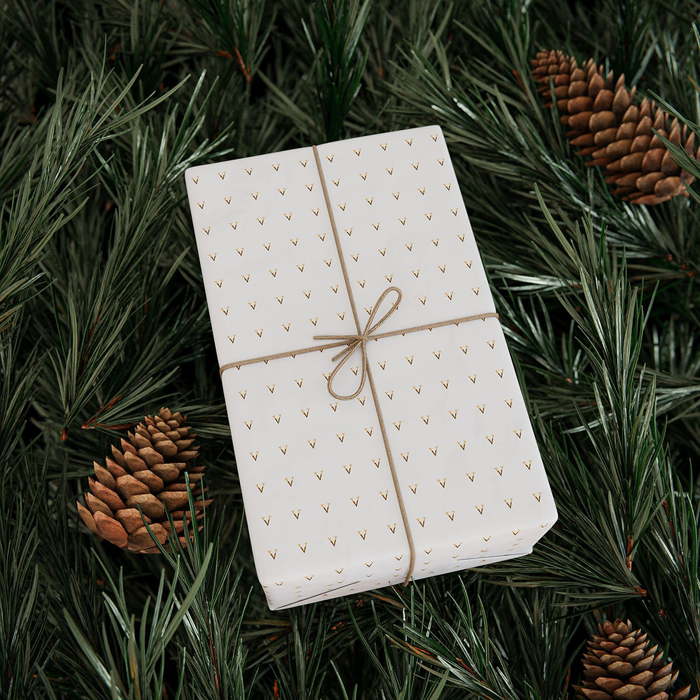 Thumbnail: Gold 'V' Pattern Wrapping Paper Roll — Luxurious MONKII Gift Wrap