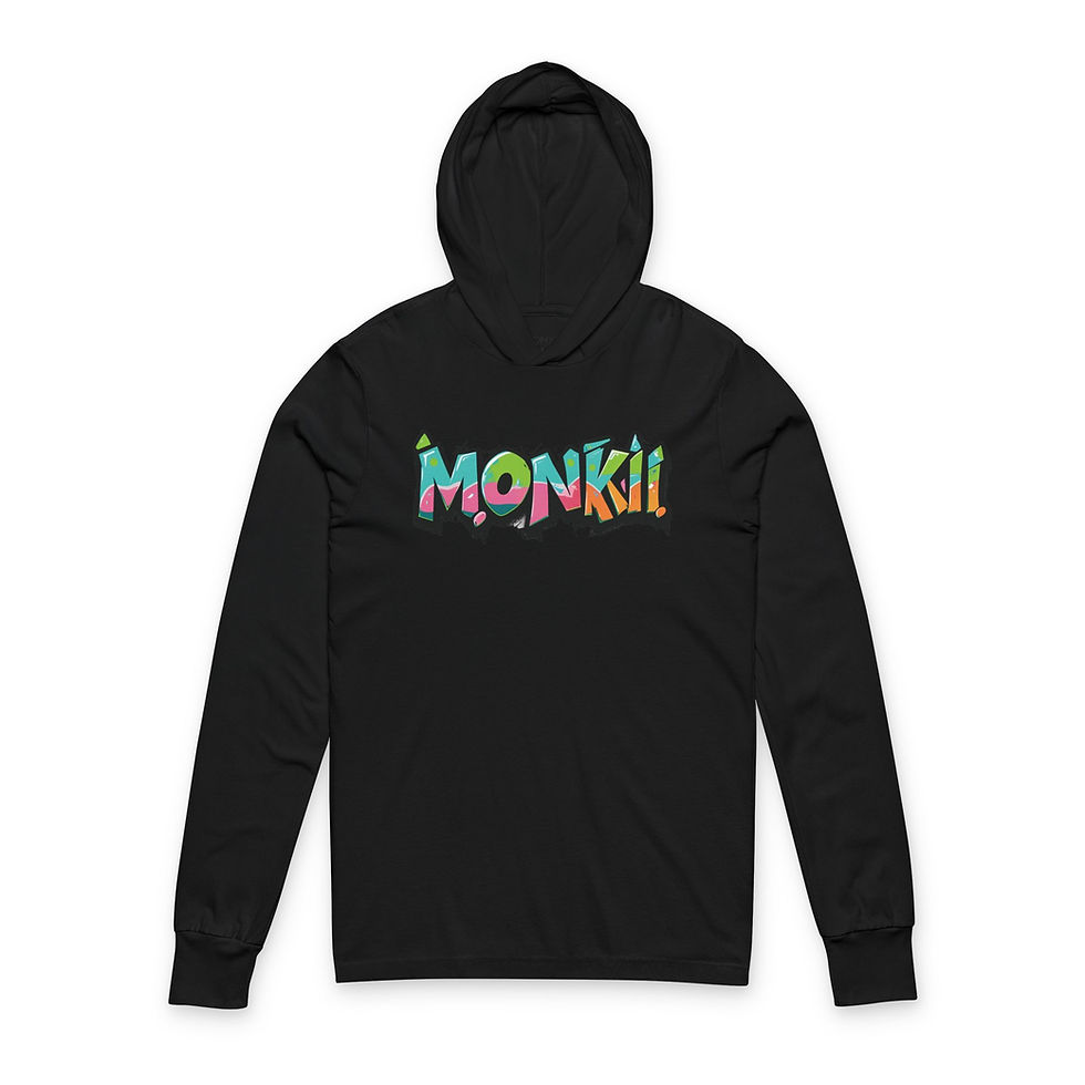 MONKII Colour Tag Unisex Hoodie | Black Sweatshirt