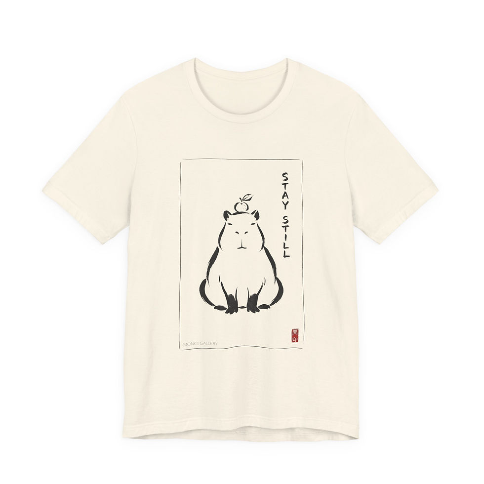 Thumbnail: Stay Still Panda T-Shirt — Minimal Zen Bear Tee