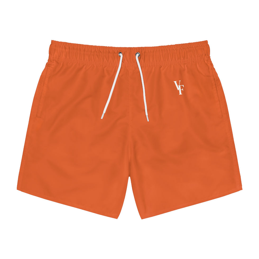 Thumbnail: Orange VF Logo Swim Trunks — Men's Quick-Dry Beach Shorts