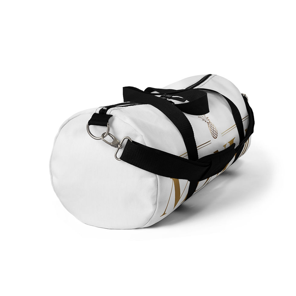 Thumbnail: White MONKII Stylish Duffel Bag – Travel, Gym, Sports & Weekend Getaway
