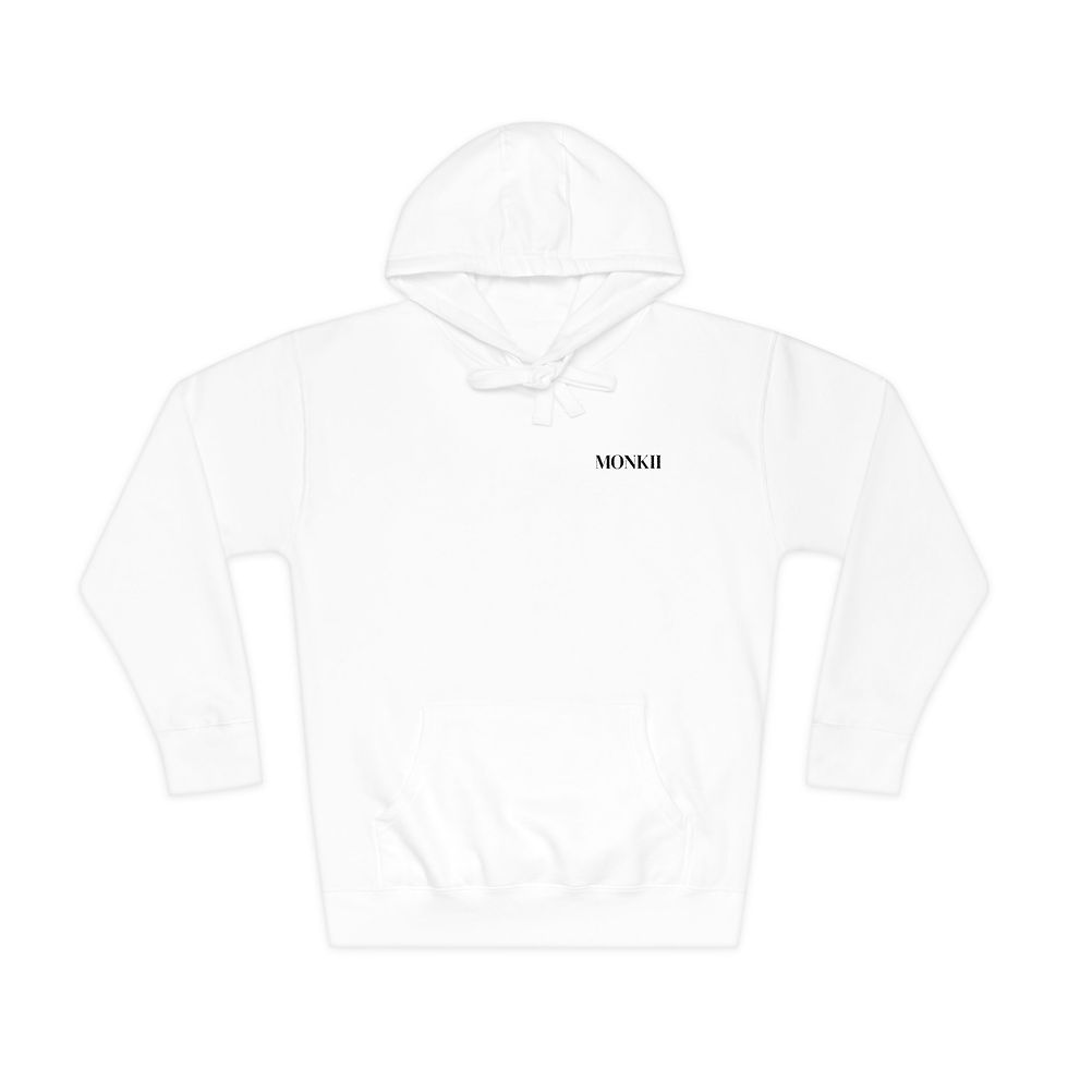 Cozy White Unisex Fleece Hoodie by MONKII