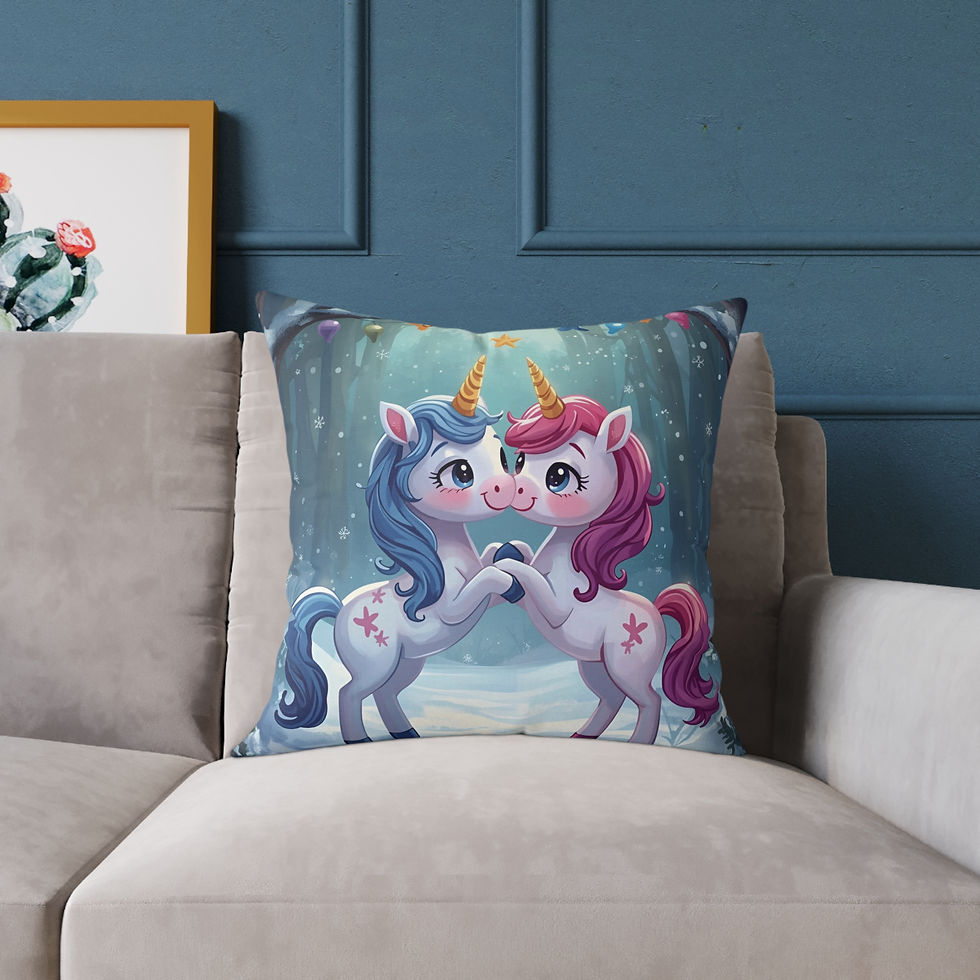Thumbnail: Magical Unicorn Love - Kids Pillow