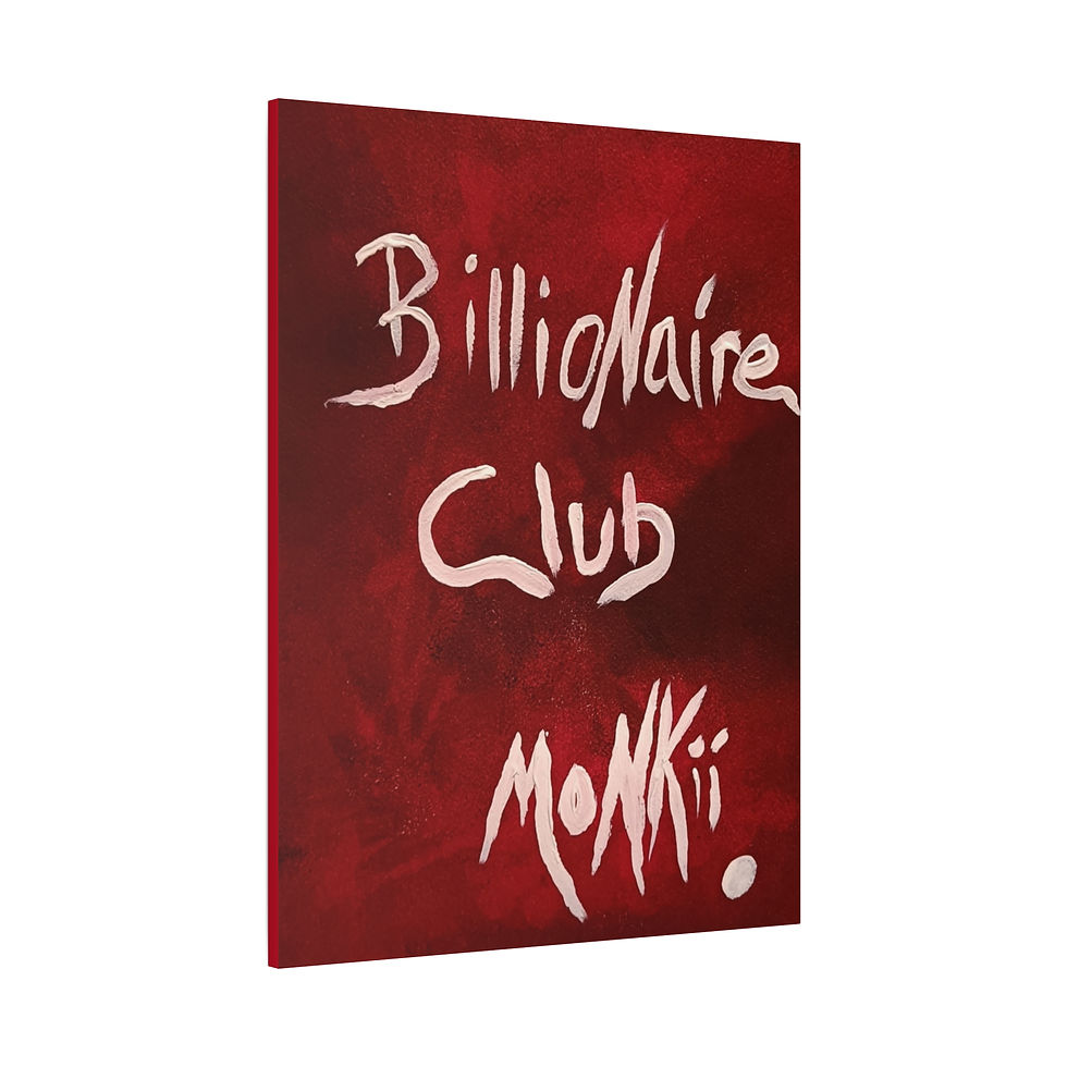 Thumbnail: Red Billionaire Club | Canvas Wall Art Print — Contemporary Artwork by MONKII