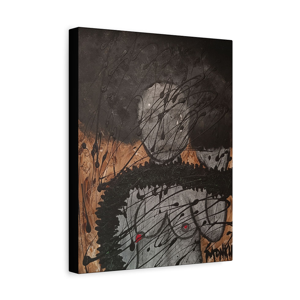 Thumbnail: Amazing Contemporary Canvas Art Print — Emotional Nude Fine Art Portrait