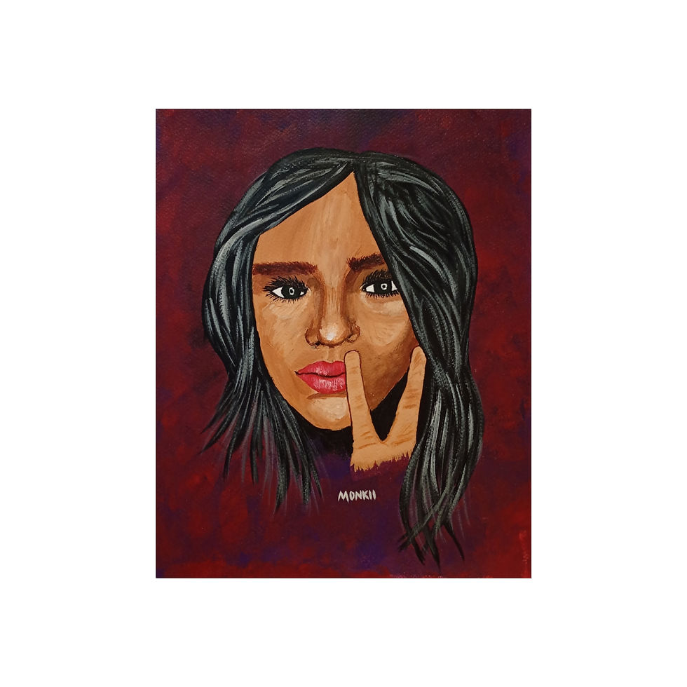 Thumbnail: "Sarah" Portrait Fine Art Poster — Beautiful Woman Wall Art Print by MONKII