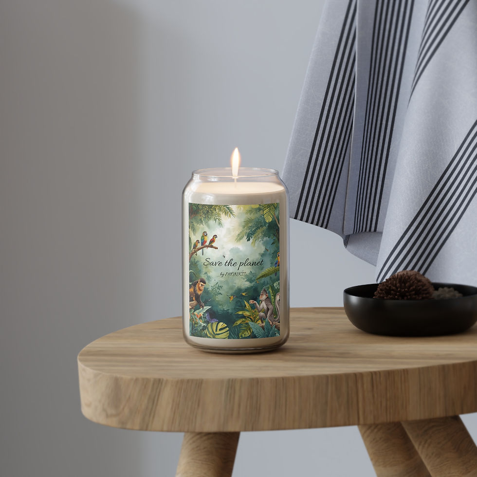 Thumbnail: Eco Soy Candle — "Save the Planet" Tropical Rainforest Scented Candle, 13.75oz