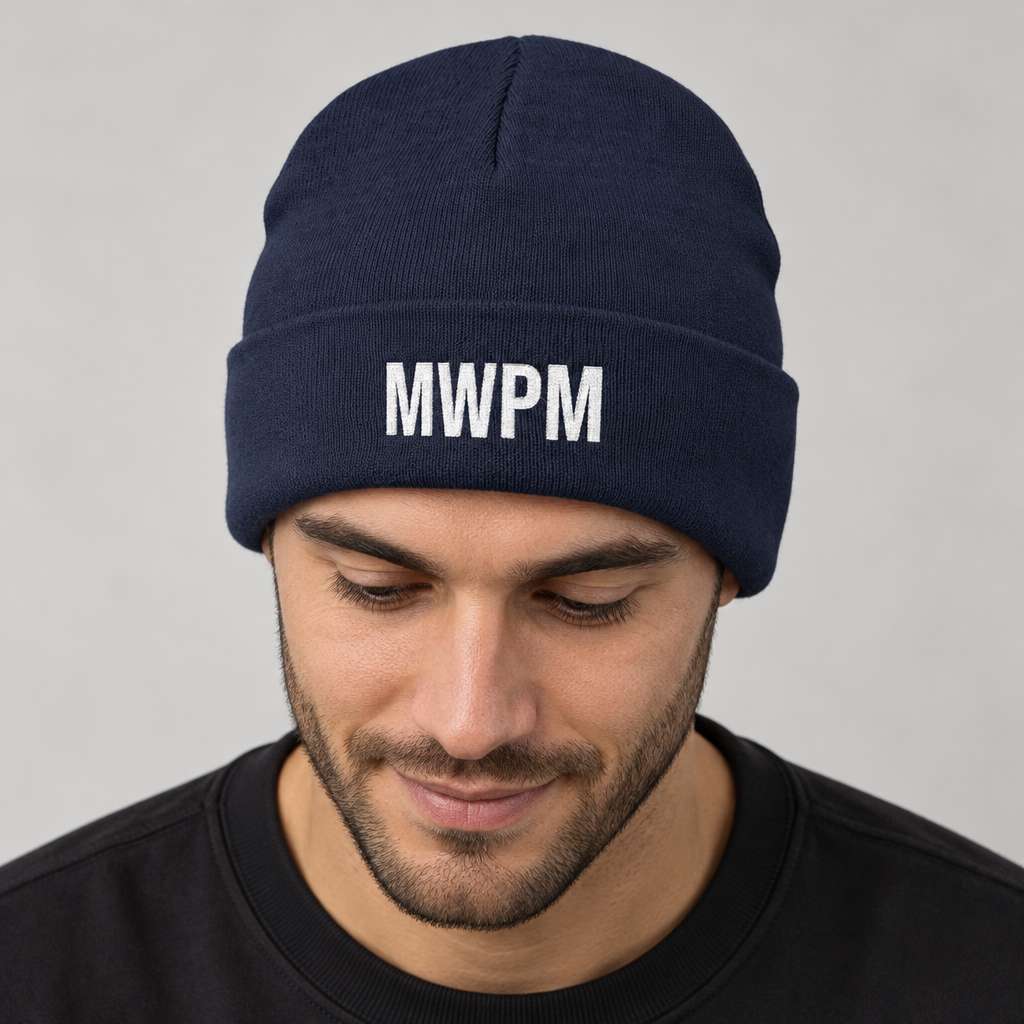 MONKII's World Peace Movement 'MWPM' Embroidered Knit Beanie | Join the Movement