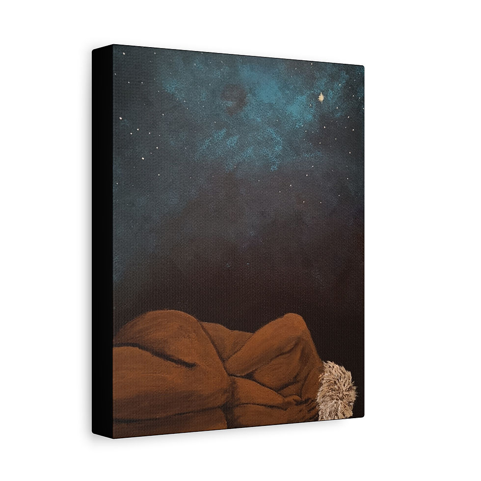 Thumbnail: "Beneath The Stars" | Starry Night Canvas Fine Art Print — Beautiful Wall Art