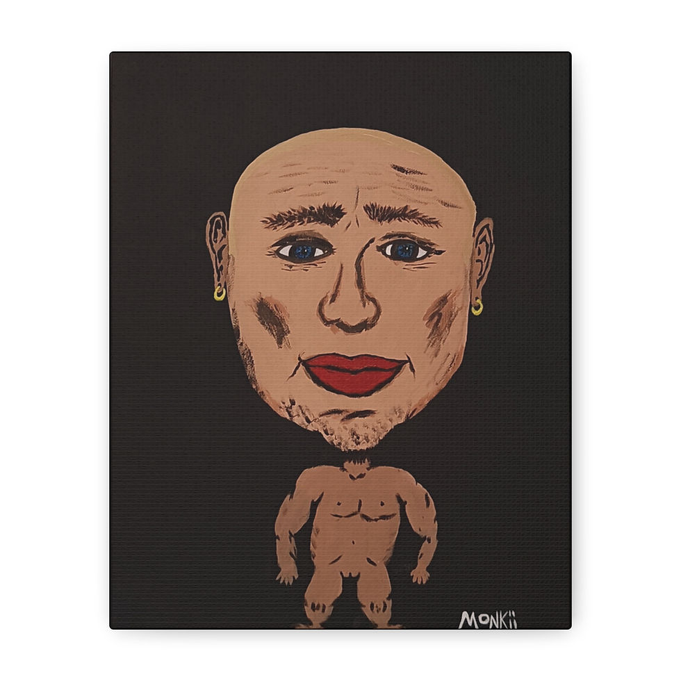 Thumbnail: "Geir" | Fantastic Canvas Art Print — Pop Art Portrait by MONKII 