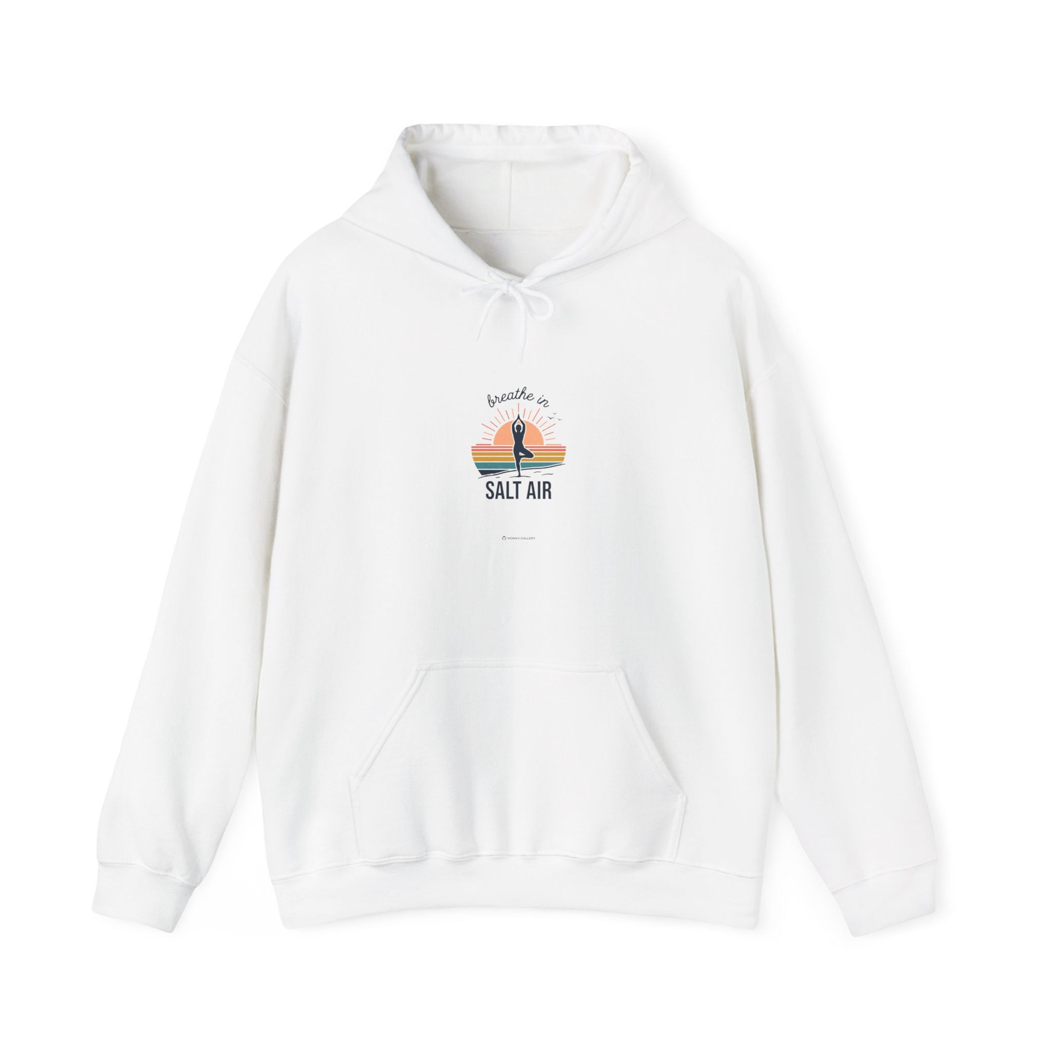 Salt Air Retro Beach Hoodie | vintage sunset palm trees, surf nostalgia