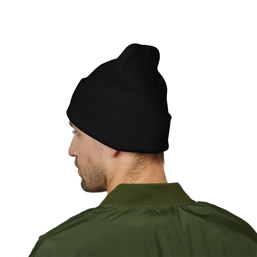 Thumbnail: Halloween Black Beanie – Red Blood Slasher Scratch Mark Embroidered Knit Cap